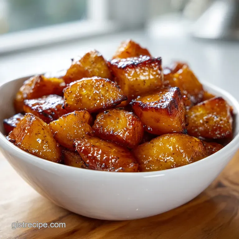 Honey Cinnamon Roasted Sweet Potatoes: Caramelized