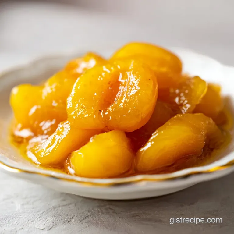 Bright amber quince preserve artfully spooned over creamy Greek yogurt. Garnished with a sprig of fresh mint for a pop of ...