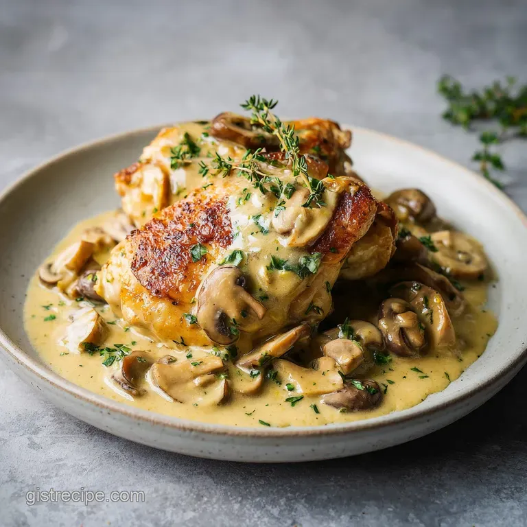 Keto Garlic Mushroom Chicken Casserole: Silky