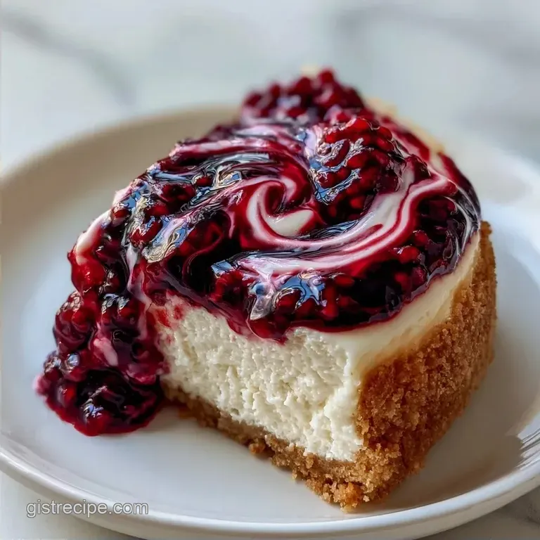 Creamy Low Carb Black Raspberry Cheesecake