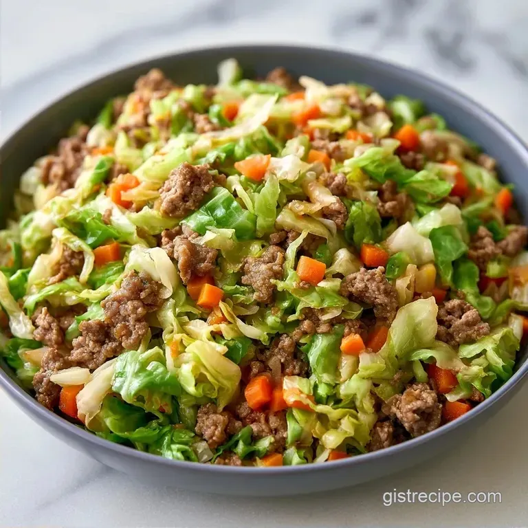 Mediterranean Cabbage Beef: Savory Skillet