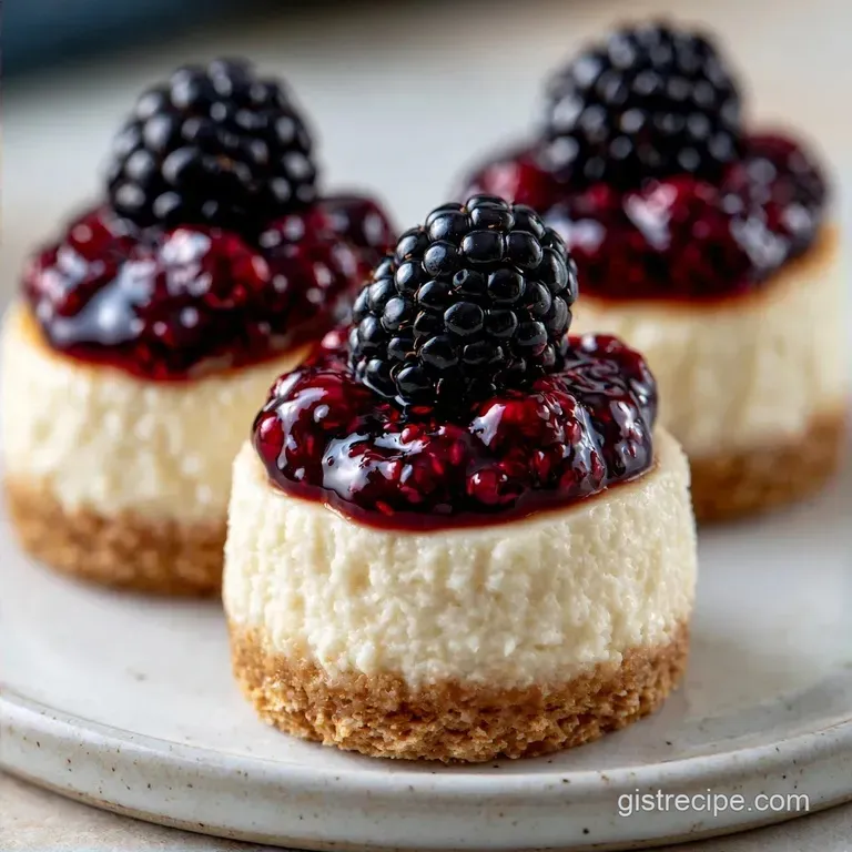 Mini Black Raspberry Cheesecakes: Tangy and Rich