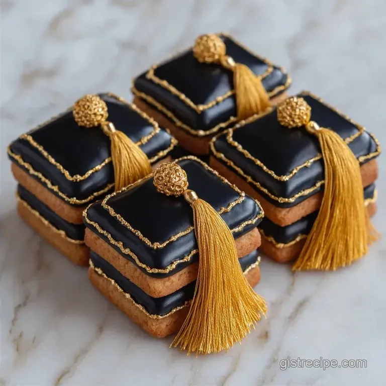 Mini Graduation Cap Cookies: Velvety Butter Crumb