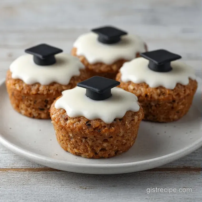A platter of petite cakes with silky white icing and gold sprinkles arranged neatly on a white ceramic serving tray.
