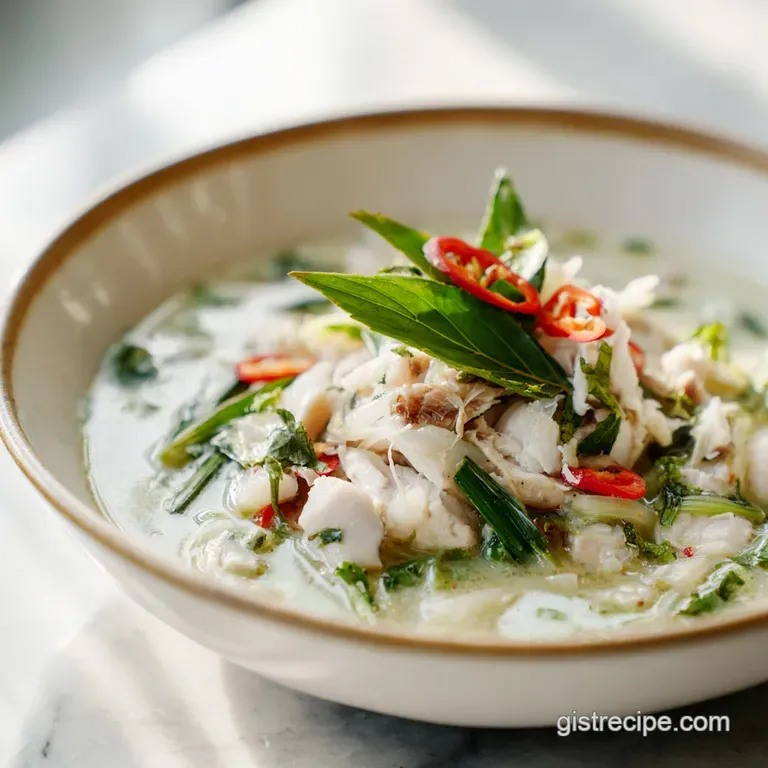 Burmese Food Recipe Mohinga with Fish and Lemongrass