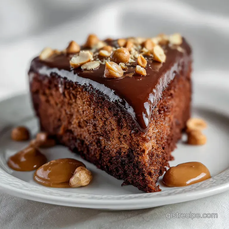 Chocolate Peanut Butter Cake Recipe: Moist Crumb