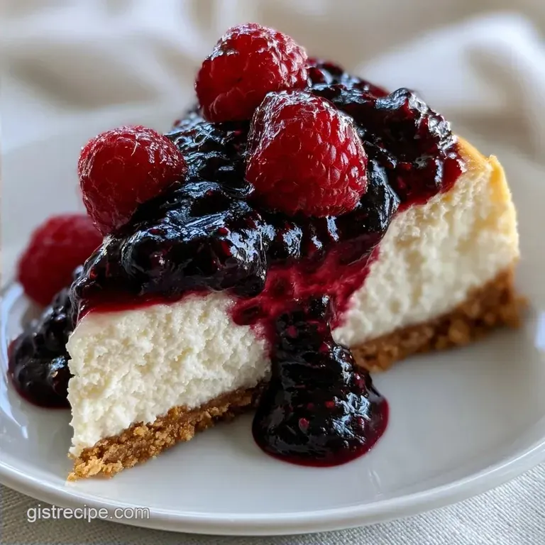 Creamy No Bake Black Raspberry Cheesecake