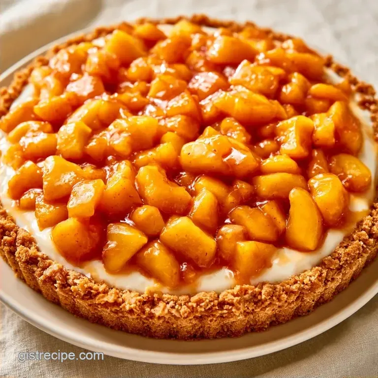 NoBake Peaches and Cream Pie in 30 Minutes