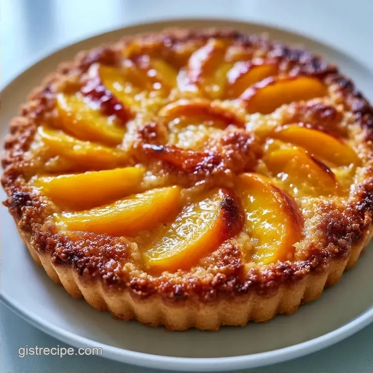 Crispy Peach Pie with Crumb Crust