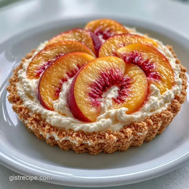 Peaches and Cream Cheese Pie with Graham Crust
