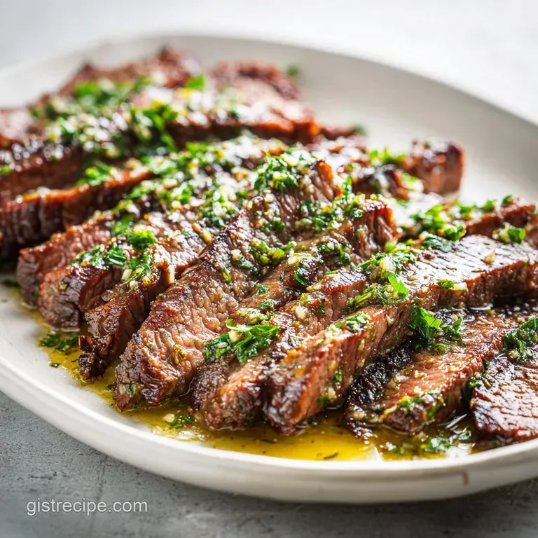 Elegant plate featuring tender shaved beef with a rich, glossy sauce and delicate microgreens for visual contrast.