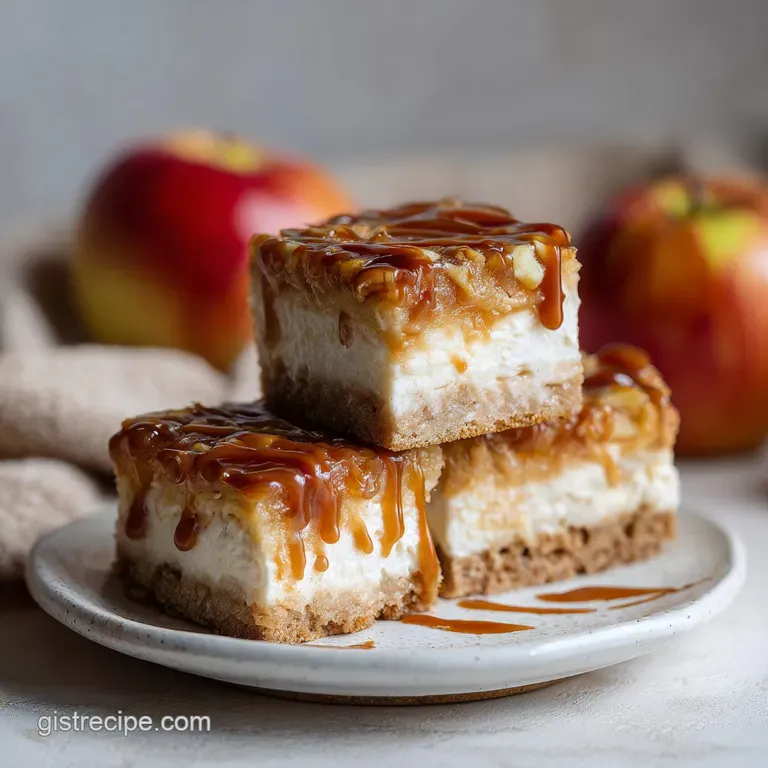 Salted Caramel Apple Cheesecake Bars Must