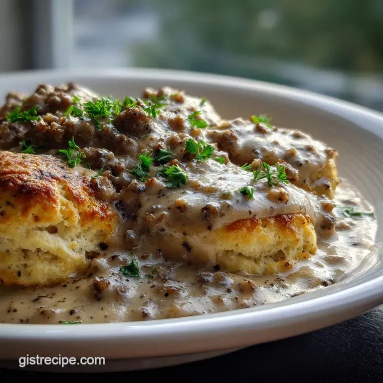 Homemade Sausage Gravy and Biscuits