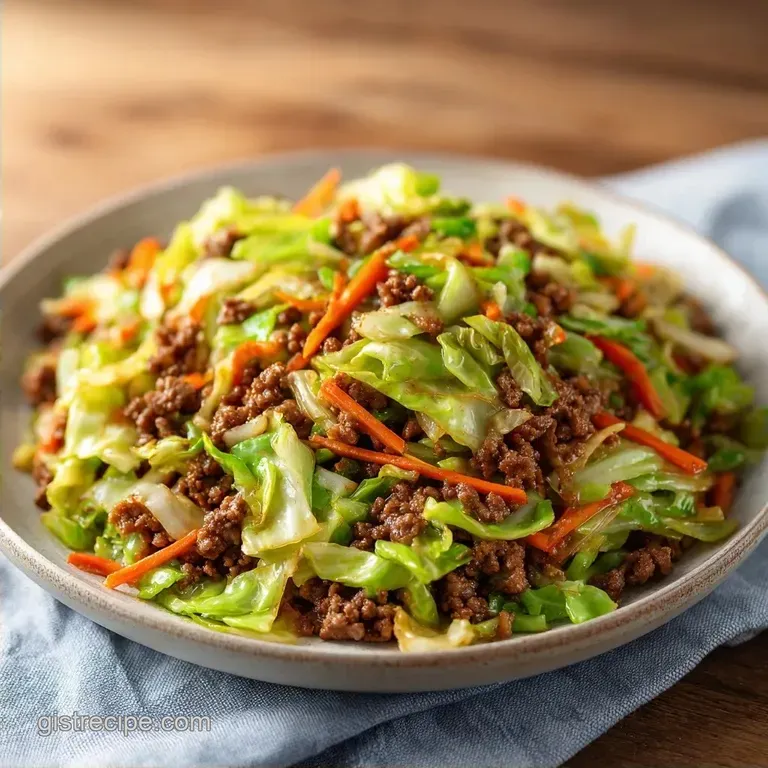 Ground Beef and Cabbage Skillet: Savory and Caramelized