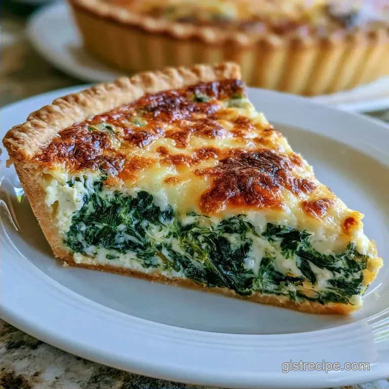 Savory Spinach Quiche with Fresh Spinach