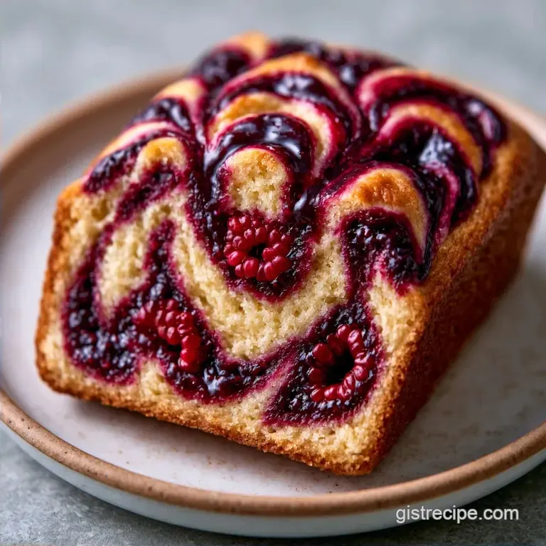 Simple Black Raspberry Pound Cake with Sour Cream
