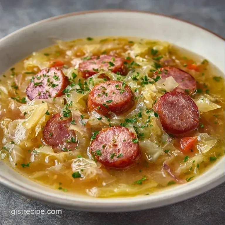 A rustic ceramic bowl filled with creamy vegetable soup, topped with fresh dill and served with crusty rye bread.