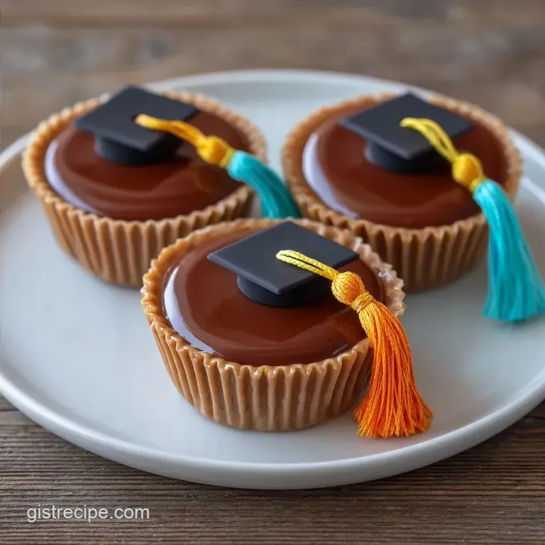 Sweet Treat with Chocolate Frosting: Diploma Cap Bites