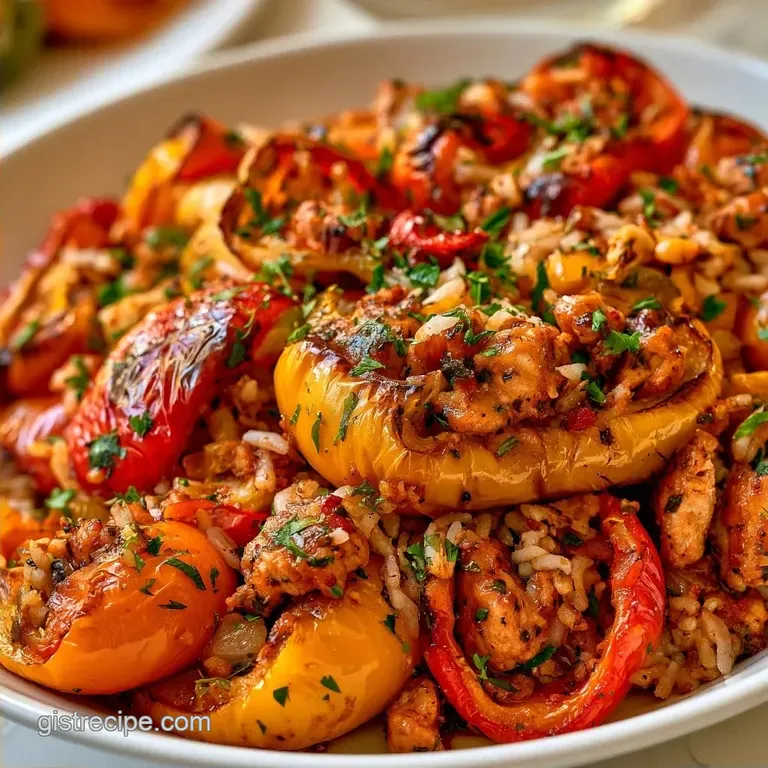 Turkey Stuffed Peppers with Rice