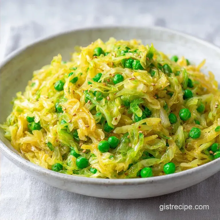 Turmeric Cabbage and Peas: Vibrant and Earthy