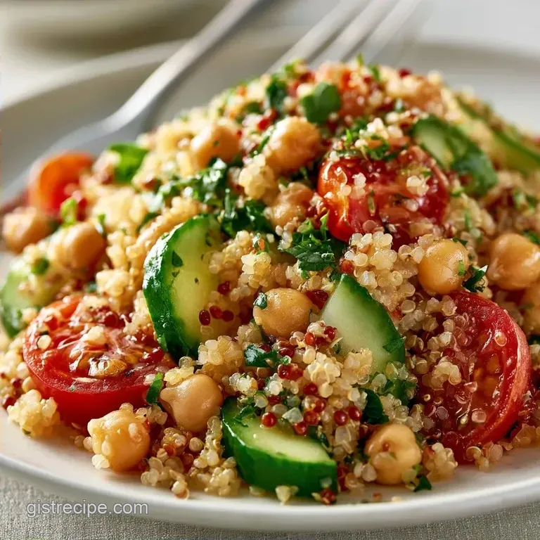 Vegan Greek Quinoa Bowl with Chickpeas