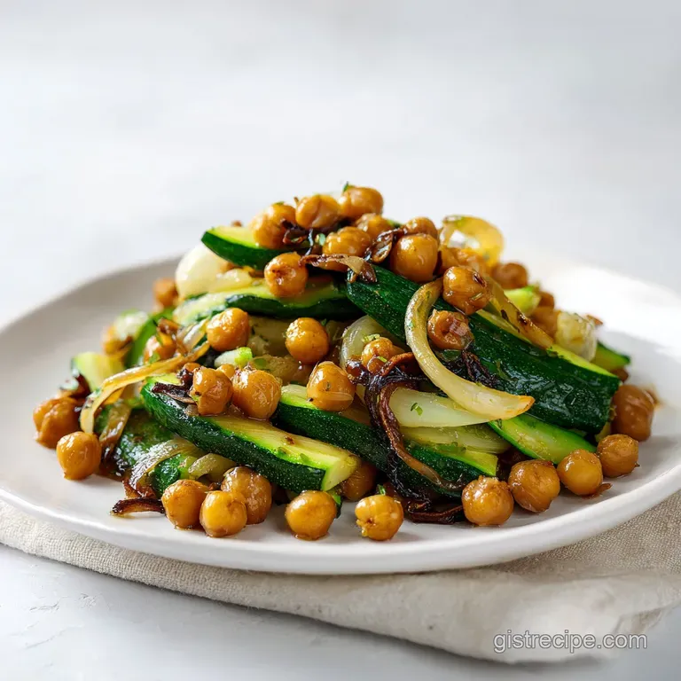 Healthy Zucchini Chickpea Skillet: Blistered & Charred